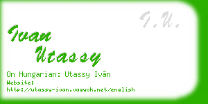 ivan utassy business card
