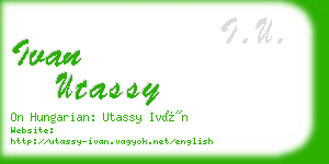 ivan utassy business card